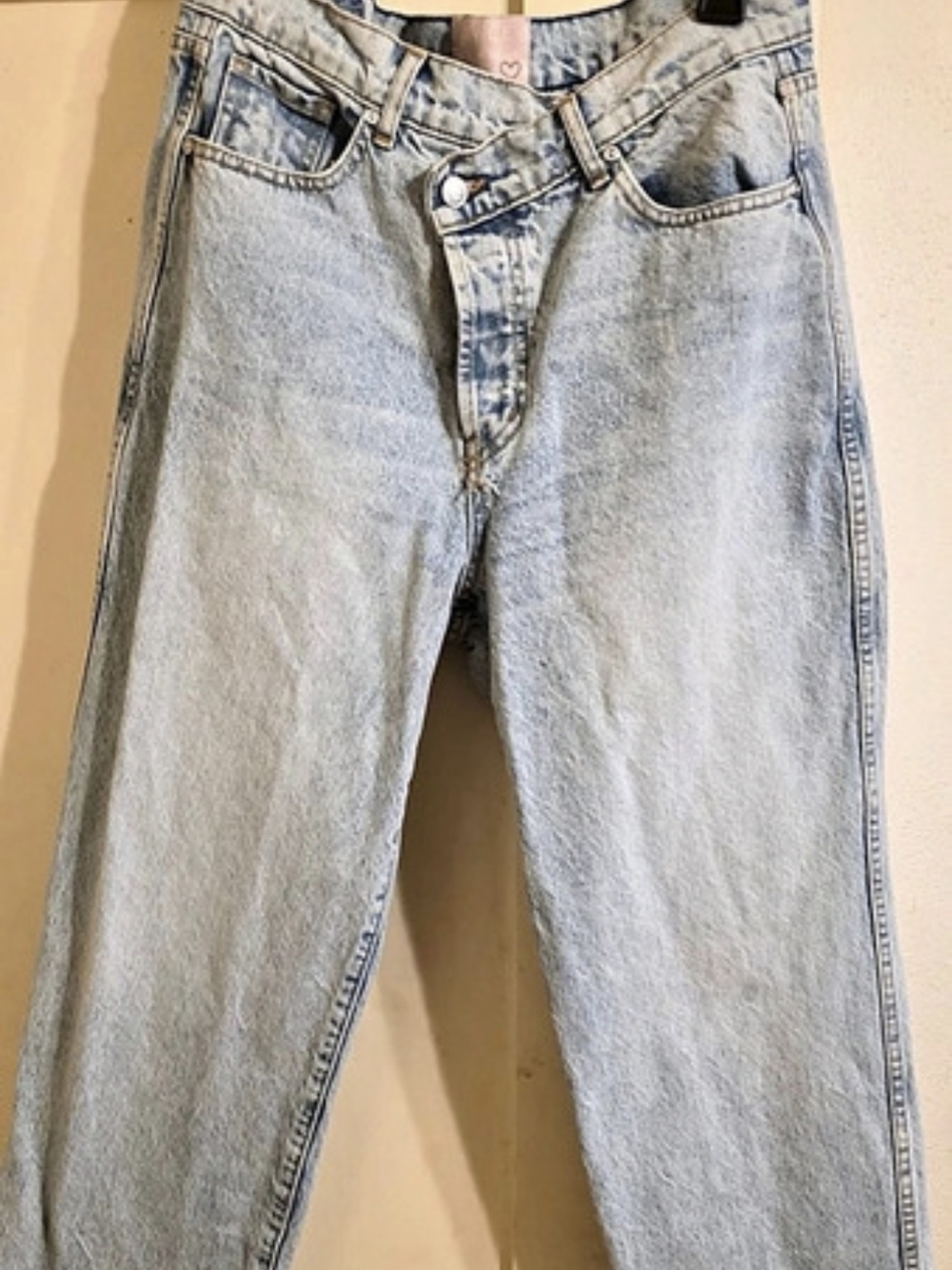 REVICE Straight Leg Jeans in Blue Size Small